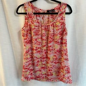 A.N.A Sleeveless Semi-Sheer Multi-Colored Blouse Sz S